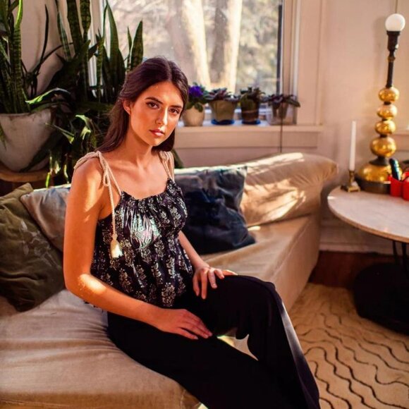 Moon River Kate Print Top - Picture 1 of 4